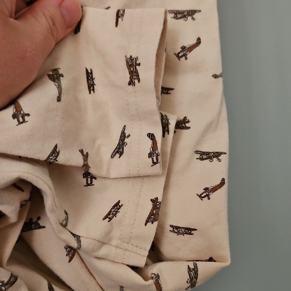 Jamie Kay Cream Pajama Bottoms with Aircraft Design - Picture 6 of 6